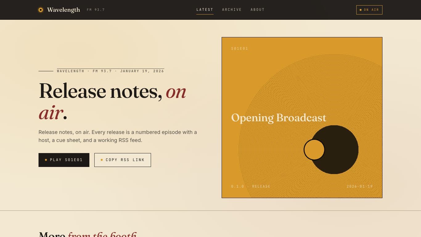 Wavelength, live at broadcast-atd7.instroc.app